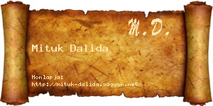 Mituk Dalida névjegykártya